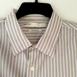 Perry Ellis silk blend mens dress shirt